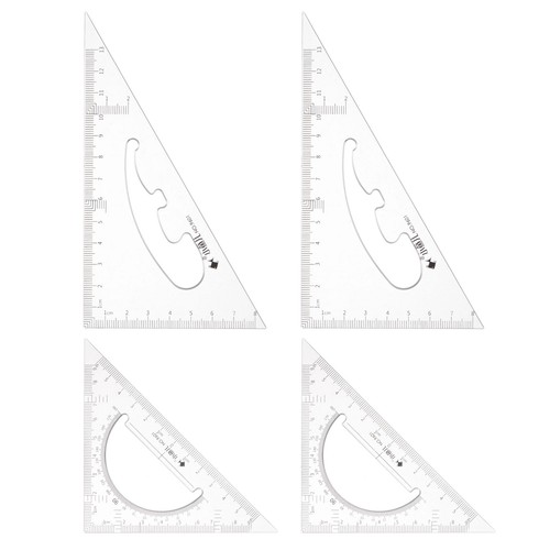 2piece triangle ruler - ruler, square