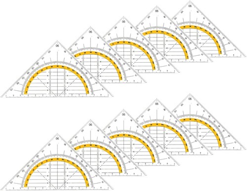 Plastic geometry set piece - 10,