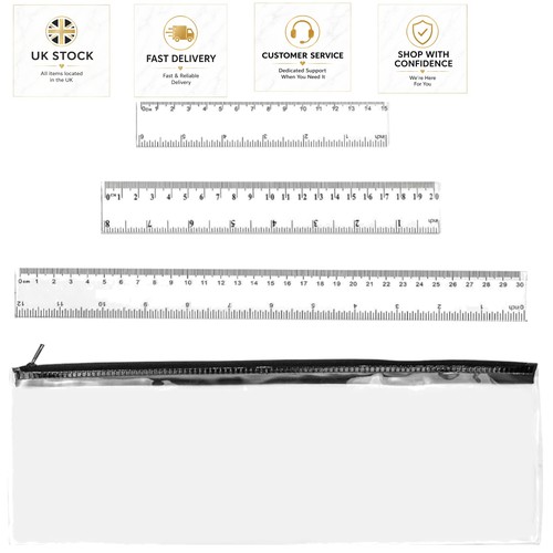 32cm transparent pencil case - pencil, &