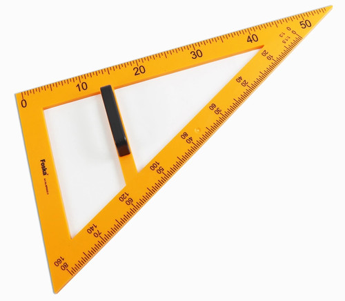 Set square ruler with - set,