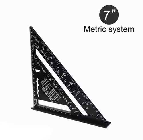 7inch triangle ruler aluminum - 7inch,