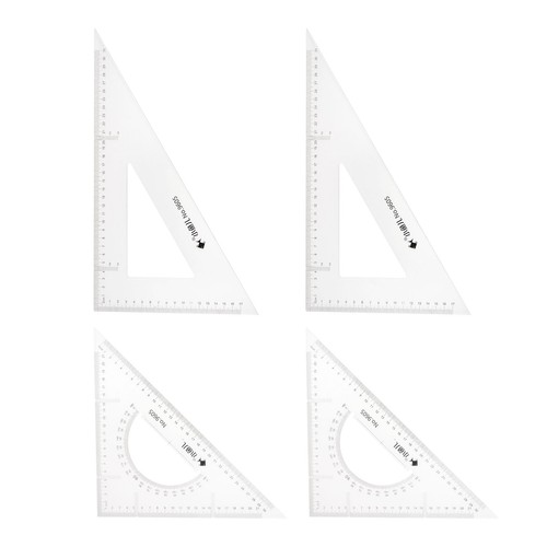 4piece triangle ruler - 4piece, square