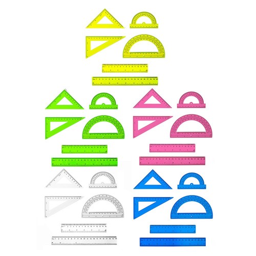 Transparent 6pcs math - transparent, tool