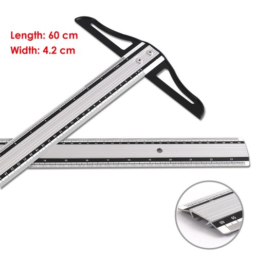 60cm aluminium square ruler - 60cm, t-square