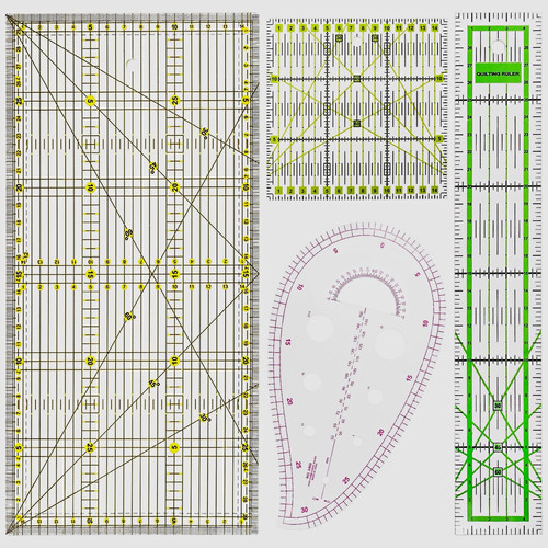 Quilting ruler template set - template,